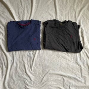 Polo men’s size medium, long sleeve, crew neck cotton t- shirts 2 pc. bundle